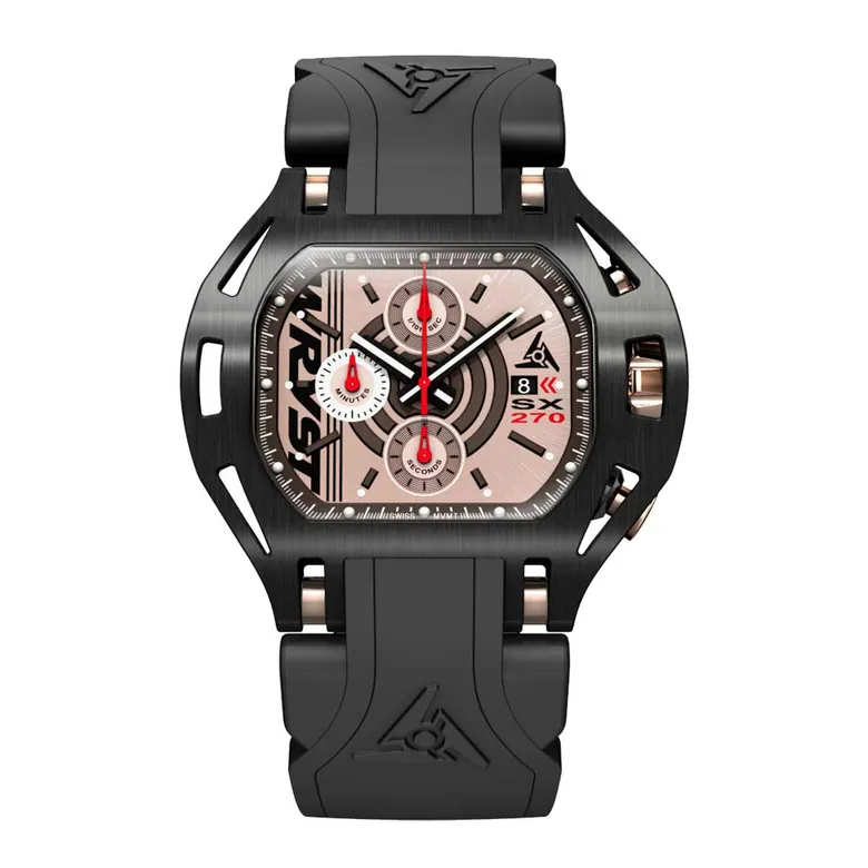 Swiss Movement Watch Wryst SX270-B, Black DLC coaring 50mm