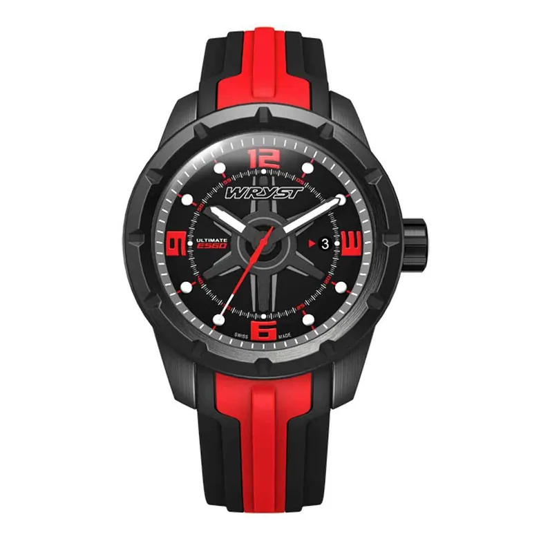 Red Watch Mens Wryst ES60 for Men DLC Coating and Swiss Made
