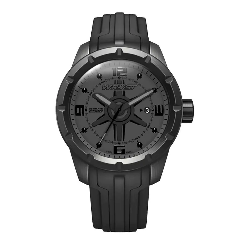 All Black Watch Wryst ES20 Resistant Black Swiss Watches