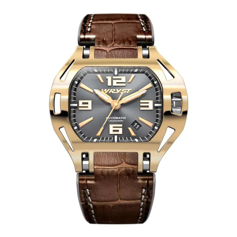 Mens Gold Watch Wryst Racer SX6-L Swiss Gold Automatic Watch