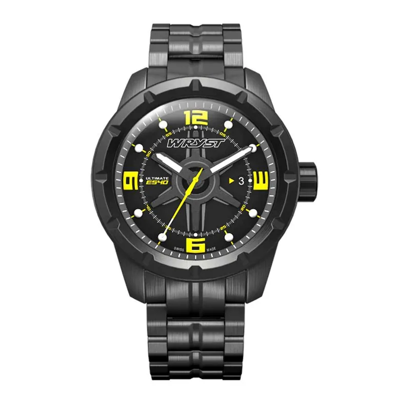 Black Dial Watches Wryst ES40-M Scratchproof Black Coating