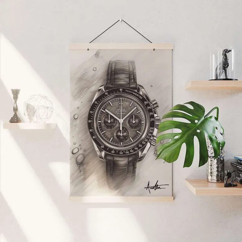 Omega Speedmaster Watch Art Print