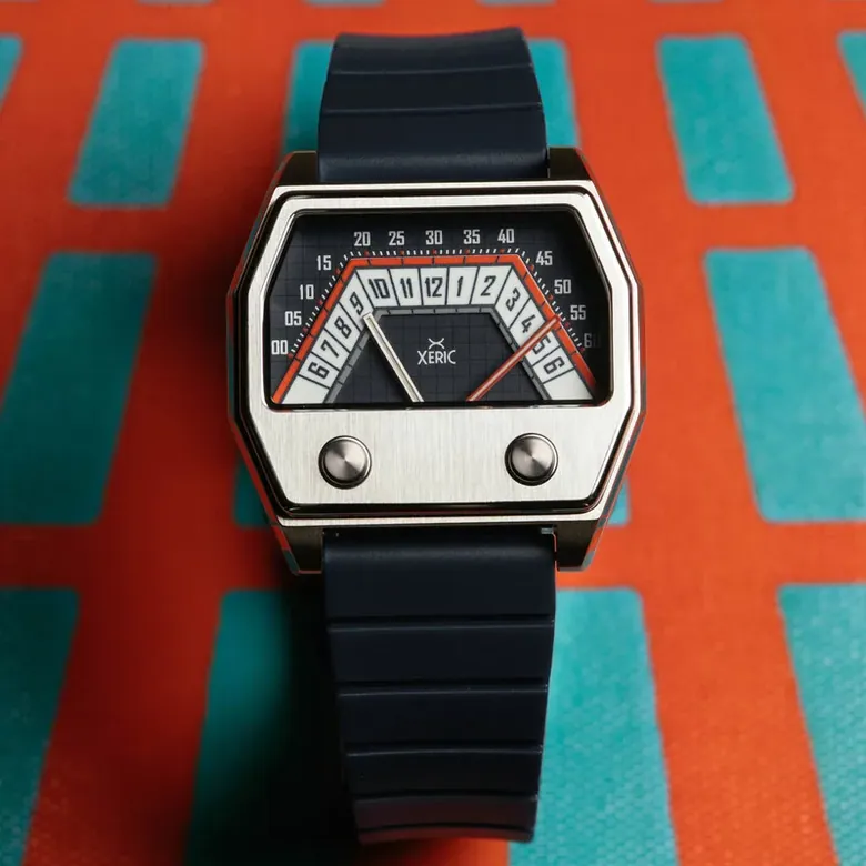 Volta Double Retrograde Silver Black Red | Xeric.com