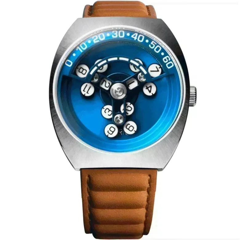 Scrambler Automatic Wandering Hour Blue Tan