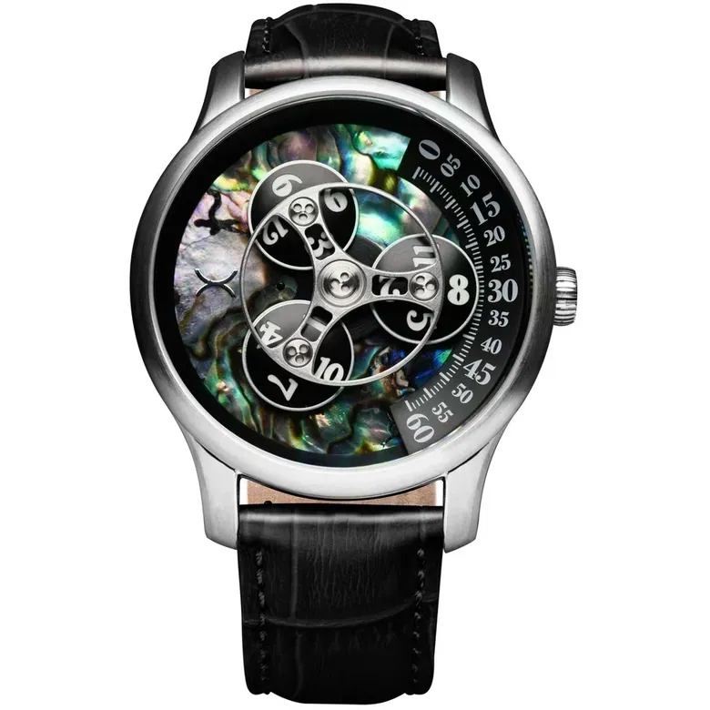 Triptych Automatic Wandering Hour Stone Edition Abalone | Xeric.com