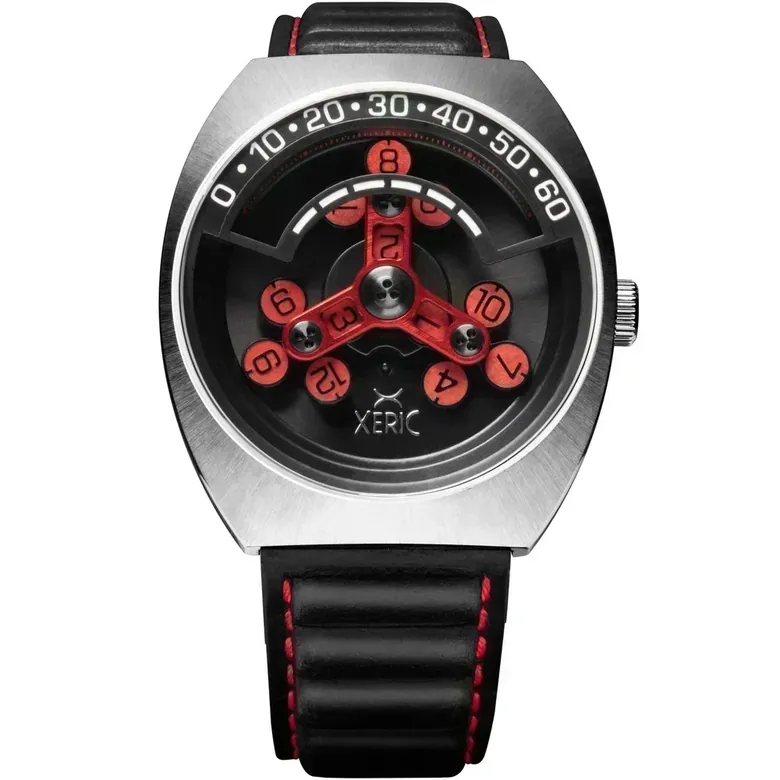 Scrambler Automatic Wandering Hour Silver Black Red