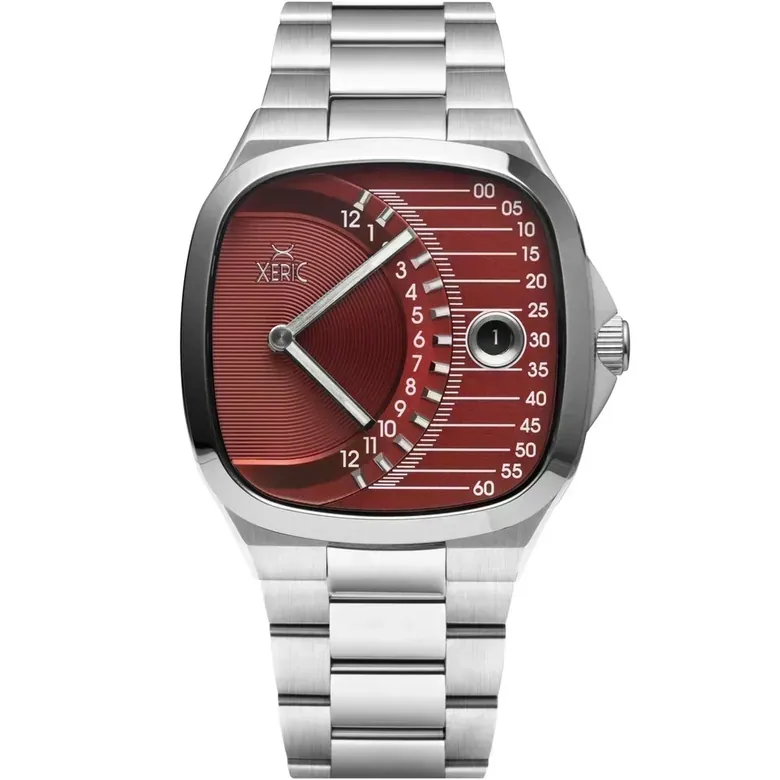 Timeline Retrograde Automatic Oxblood | Xeric.com