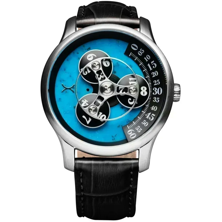 Triptych Automatic Wandering Hour Stone Edition Turquoise | Xeric.com