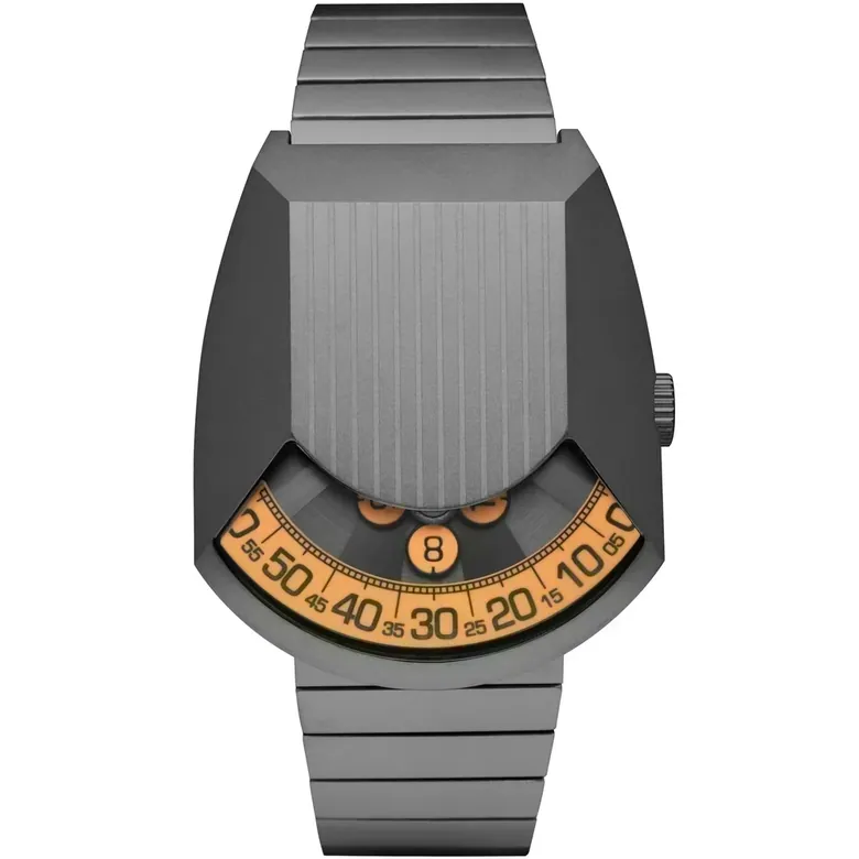 Retronaut Automatic Wandering Hour Matte Gunmetal Orange