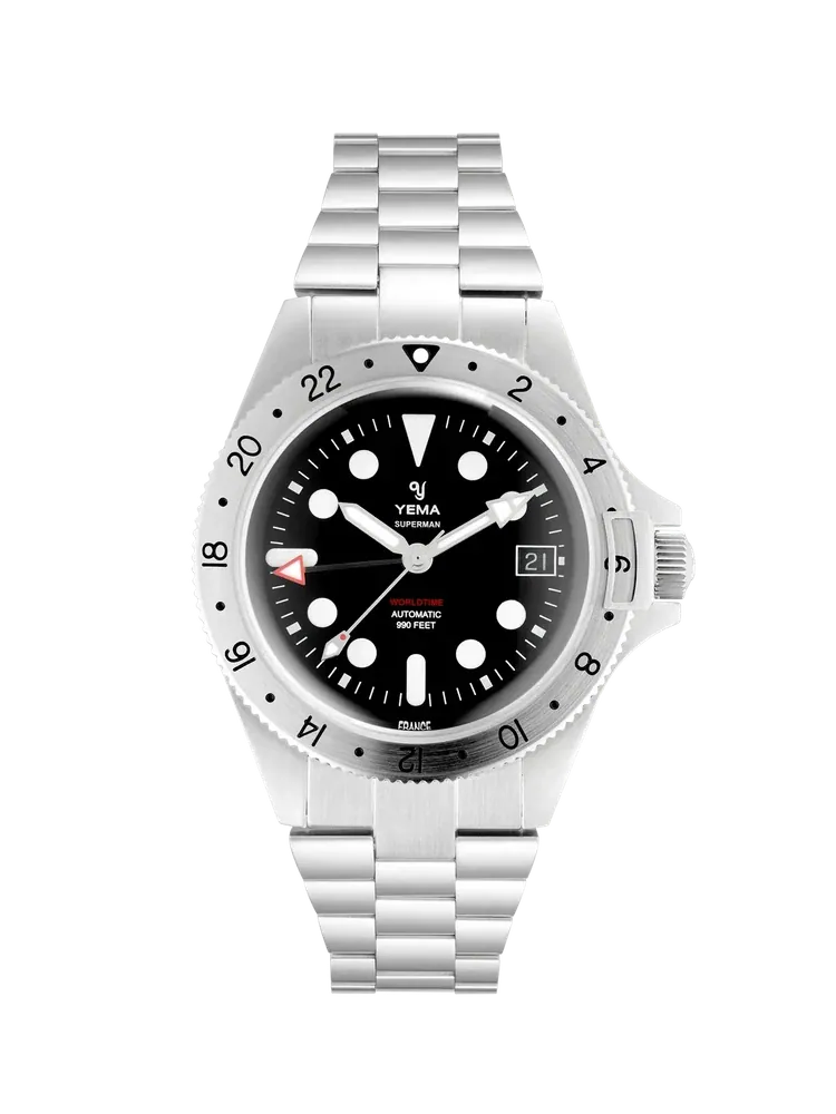 Superman Worldtime GMT Steel 39mm