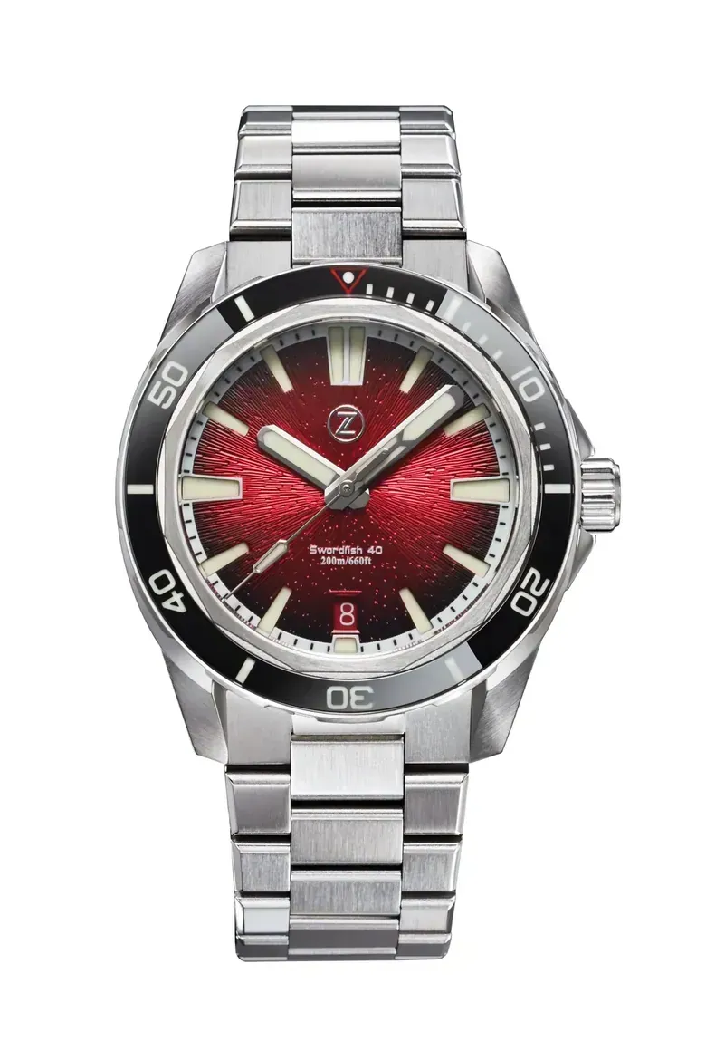 Swordfish 40mm SS 'Crimson Red'