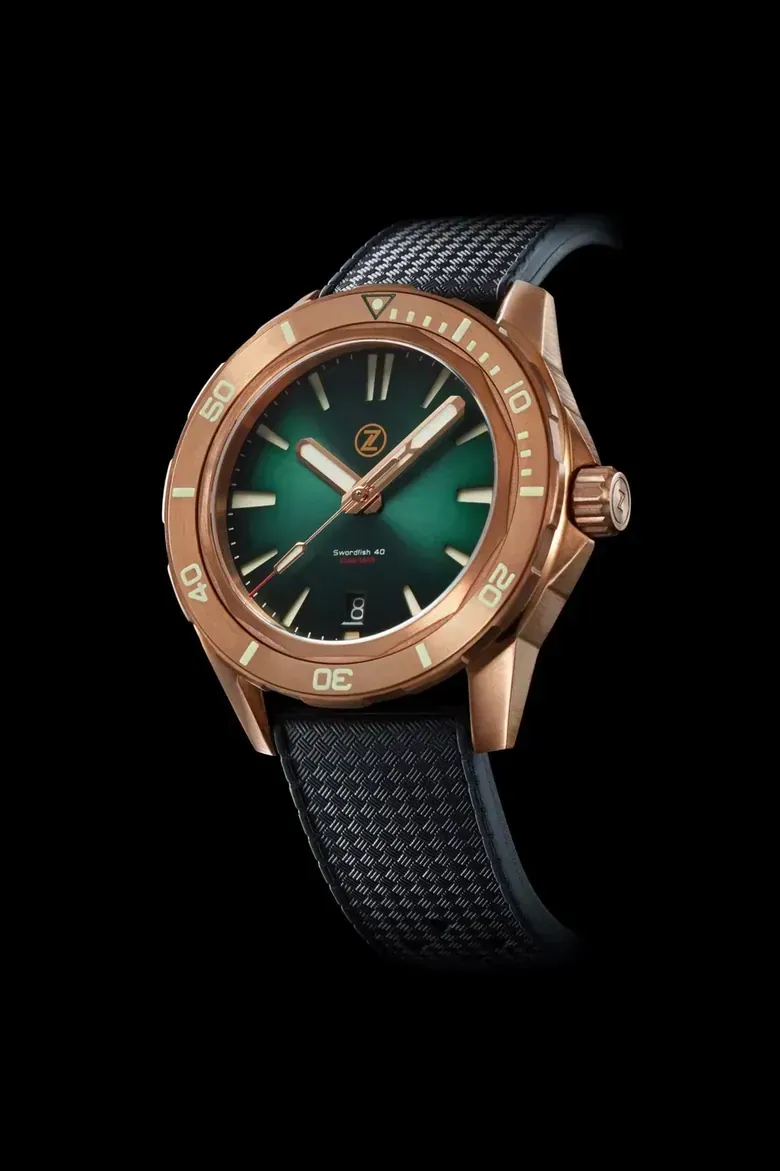 Swordfish 40mm Bronze Emerald Green